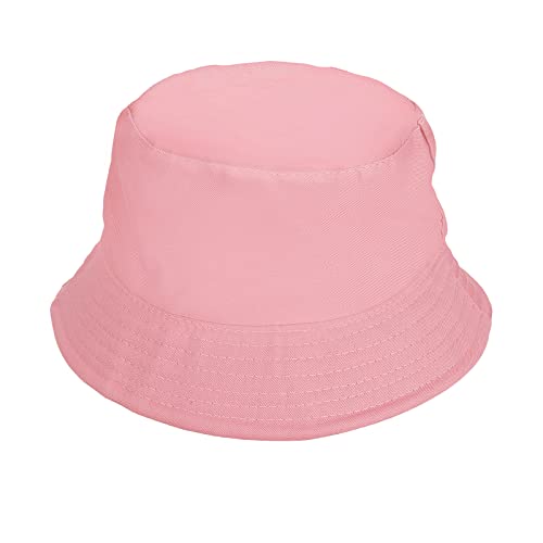 Sibba Fischerhut Baumwolle Bucket Hat Sonnenhut Faltbar Anglerhut Freizeit Sommerhut mit Breiter Krempe Weich Atmungsaktiv Strandkappe Damen Herren Camping Reisen Wandern Buschhut 56-58cm Rosa von Sibba