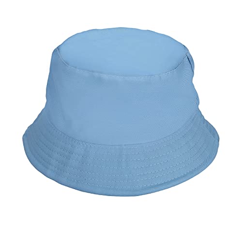 Sibba Fischerhut Sommer Fischer Sonnenschutz Kappen Unisex Verstaubare Hüte für Damen Herren Urlaub Wandern Camping Einkaufen 56–58 cm Hat Einfarbig Blau Bucket M von Sibba