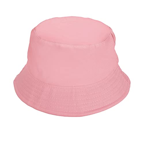 Sibba Fischerhut Baumwolle Bucket Hat Sonnenhut Faltbar Anglerhut Freizeit Sommerhut mit Breiter Krempe Weich Atmungsaktiv Strandkappe Damen Herren Camping Reisen Wandern Buschhut 56-58cm Rosa von Sibba