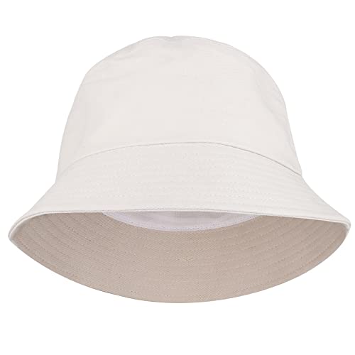 Sibba Fischerhut Baumwolle Bucket Hat Sonnenhut Faltbar Anglerhut Freizeit Sommerhut mit Breiter Krempe Weich Atmungsaktiv Strandkappe Damen Herren Camping Reisen Wandern Buschhut 56-58cm Einfarbig von Sibba