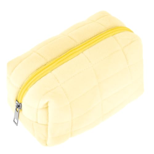 Sibba Kosmetiktasche Tragbare Makeup Tasche Reise-Kulturbeutel für Toilettenartikel Schminktasche Handtasche Damen Mäppchen Makeup Bag Kosmetiktaschen Reißverschluss Organizer Tasche Gelb von Sibba