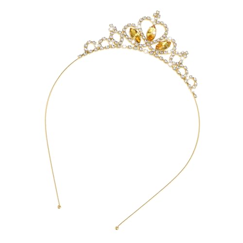 Sibba Prinzessin Tiara Krone Kopfschmuck Haarreifen Tiara Edelsteine Strass Tiara Kopf Krone Stirnband für Mädchen Hochzeit Abschlussball Party Kostüm Weihnachtsgeschenke von Sibba