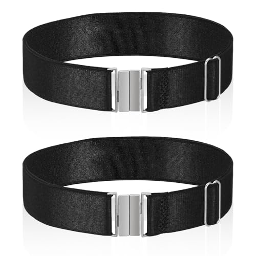 Sibba Strumpfhalter für Oberschenkel In Übergröße 2 Stück Verstellbar Hochelastisch Strumpfhalter Strumpfhalter Dehnbarer Beinring Schwarze Bänder für Damen Rockdekoration Jazz Tanz Hohe Socken von Sibba