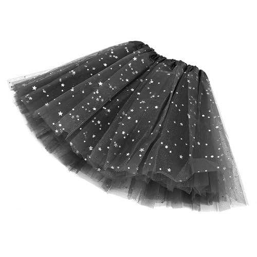 Sibba Tutu Rock Mädchen Ballettanzug Tanzoutfit Lagen Tüll Pailletten Stern Tutu Skorts Glänzendes Kleid Prinzessinnenröcke Glitzernder Atmungsaktiver Rock Weihnachtsauftritte Partys Tanzen Schwarz Sibba Tutu Rock Mädchen Ballettanzug Tanzoutfit Lagen Tüll Pailletten Stern Tutu Skorts Glänzendes Kleid Prinzessinnenröcke Glitzernder Atmungsaktiver Rock Weihnachtsauftritte Partys Tanzen Schwarz von Sibba
