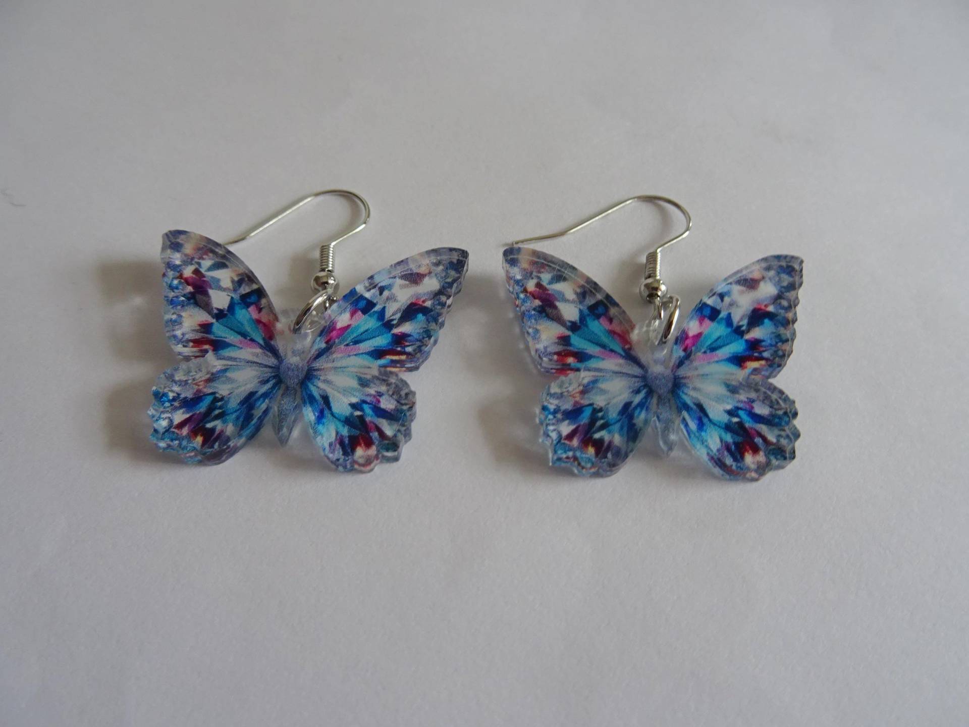 Ohrhänger, Ohrschmuck, Statementohrringe, Edelstahl, Boho, Hippie, Acryl Schmetterling, Türkis/Blaue Schmetterlinge, Freundinnengeschenk Ohrhänger, Ohrschmuck, Statementohrringe, Edelstahl, Boho, Hippie, Acryl Schmetterling, Türkis/Blaue Schmetterlinge, Freundinnengeschenk von SibeaDesign