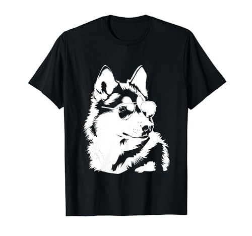 Husky Sonnenbrille Lustig Hund Mama Papa T-Shirt von Siberian Husky Apparel Co.