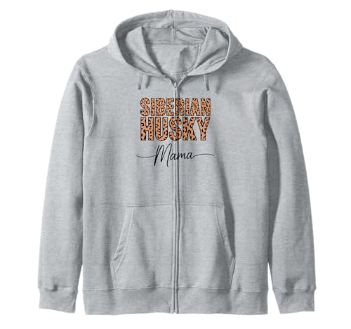 Leopardenmuster Siberian Husky Mama Huskies Kapuzenjacke Leopardenmuster Siberian Husky Mama Huskies Kapuzenjacke von Siberian Husky Lover Gifts