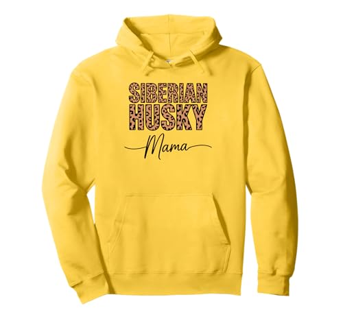 Leopardenmuster Siberian Husky Mama Huskies Pullover Hoodie Leopardenmuster Siberian Husky Mama Huskies Pullover Hoodie von Siberian Husky Lover Gifts