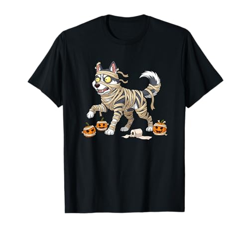 Sibirischer Husky Hund Mama Kürbis Halloween Kinder Herren Damen T-Shirt von Siberian Husky Lovers Halloween Outfits Boy Girl