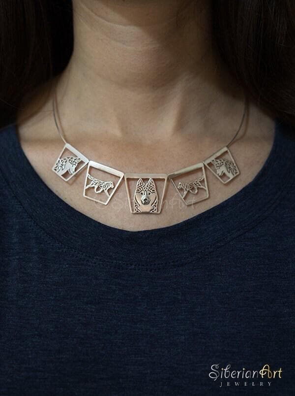 Siberian Husky Halskette Aus Sterlingsilber von SiberianArtJewelry