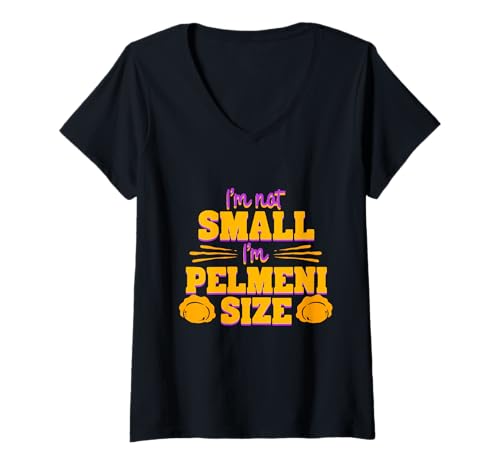 Damen Pelmeni Pelmenis T-Shirt mit V-Ausschnitt von Sibirische Pelmeni Teigtasche