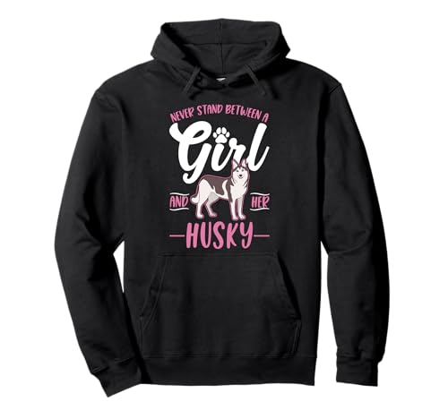 Husky Mädchen Sibirischer Husky Pullover Hoodie von Sibirischer Husky Siberian Husky Kleidung