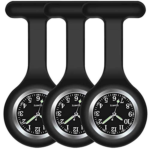 SibyTech Krankenschwester Ansteckuhr fob,Silikon mit Pin/Clip,Glow Pointer im Dunkeln,Infektionskontrolle Design,Analog-digital,Quarzwerk,Arzt Sanitäter medizinische Brosche Fob Uhr (Schwarz) SibyTech Krankenschwester Ansteckuhr fob,Silikon mit Pin/Clip,Glow Pointer im Dunkeln,Infektionskontrolle Design,Analog-digital,Quarzwerk,Arzt Sanitäter medizinische Brosche Fob Uhr (Schwarz) von SibyTech