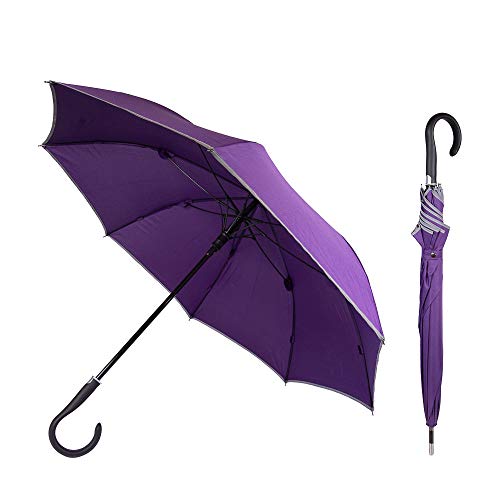 Sicherheitsschirm Damen - mit gratis Videokurs | Unzerbrechlicher Sicherheits-Regenschirm Selbstverteidigung | Security Defense Umbrella unbreakable Aubergine von Sicherheitsschirm