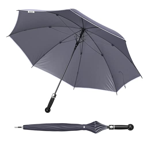 Sicherheitsschirm | Verteidigungsregenschirm + Videokurs | XXL Golf Regenschirm 103cm Lang | Regenschutz, Gehhilfe & Selbstverteidigung | Self Defense + Security Umbrella von Sicherheitsschirm