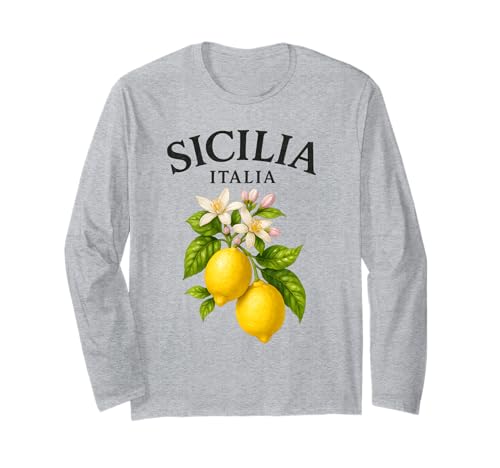 Sicilia Italienisches Souvenir Italien Zitronen Sizilien Herren Damen Kinder Langarmshirt Sicilia Italienisches Souvenir Italien Zitronen Sizilien Herren Damen Kinder Langarmshirt von Sicily Italian Lemons Souvenirs Vintage Apparel
