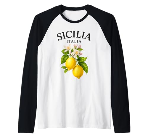 Sicilia Italienisches Souvenir Italien Zitronen Sizilien Herren Damen Kinder Raglan Sicilia Italienisches Souvenir Italien Zitronen Sizilien Herren Damen Kinder Raglan von Sicily Italian Lemons Souvenirs Vintage Apparel