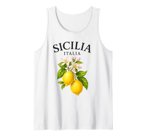 Sicilia Italienisches Souvenir Italien Zitronen Sizilien Herren Damen Kinder Tank Top Sicilia Italienisches Souvenir Italien Zitronen Sizilien Herren Damen Kinder Tank Top von Sicily Italian Lemons Souvenirs Vintage Apparel