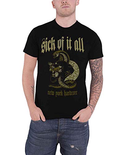 Sick Of It All Panther Männer T-Shirt schwarz L 100% Baumwolle Band-Merch, Bands von SICK OF IT ALL