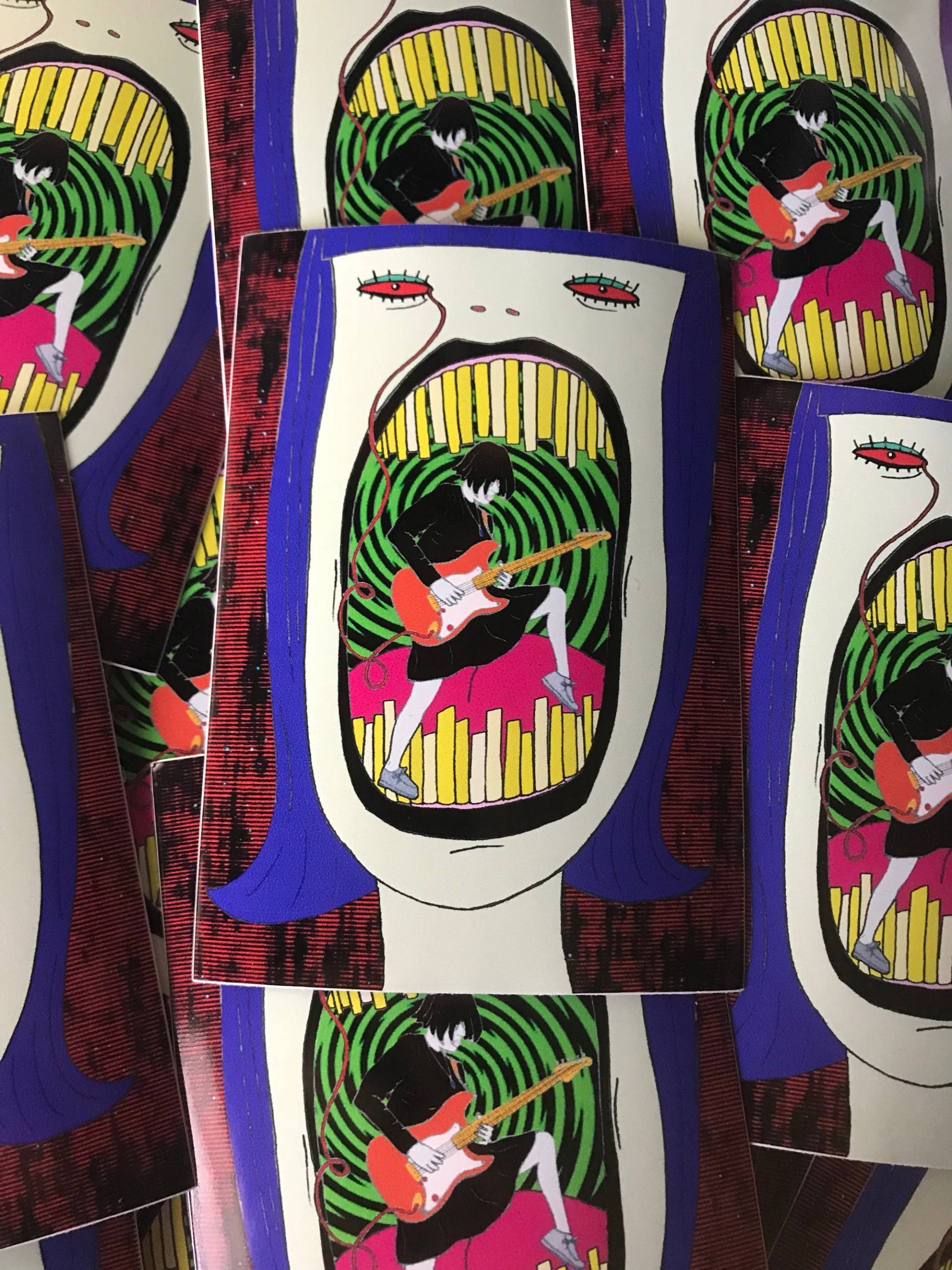 Schreiende Frauen 10cm Vinyl Sticker Schreiende Frauen 10cm Vinyl Sticker von SickSadGirlsShop