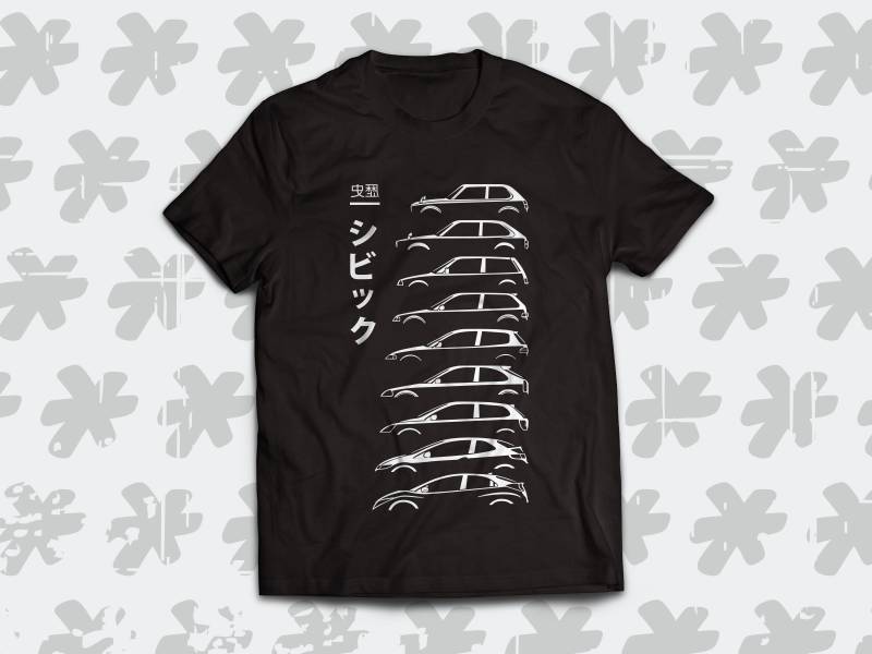 Civic Evolution T-Shirt Für Liebhaber Und Besitzer. Alle Generationen Dieser Jdm Taschenrakete Civic Evolution T-Shirt Für Liebhaber Und Besitzer. Alle Generationen Dieser Jdm Taschenrakete von SickTshirts