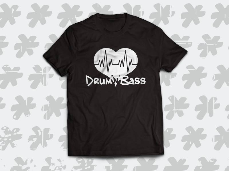 Drum'n'bass Herz Shirt. Für Alle Die Drum N Bass Lieben von SickTshirts