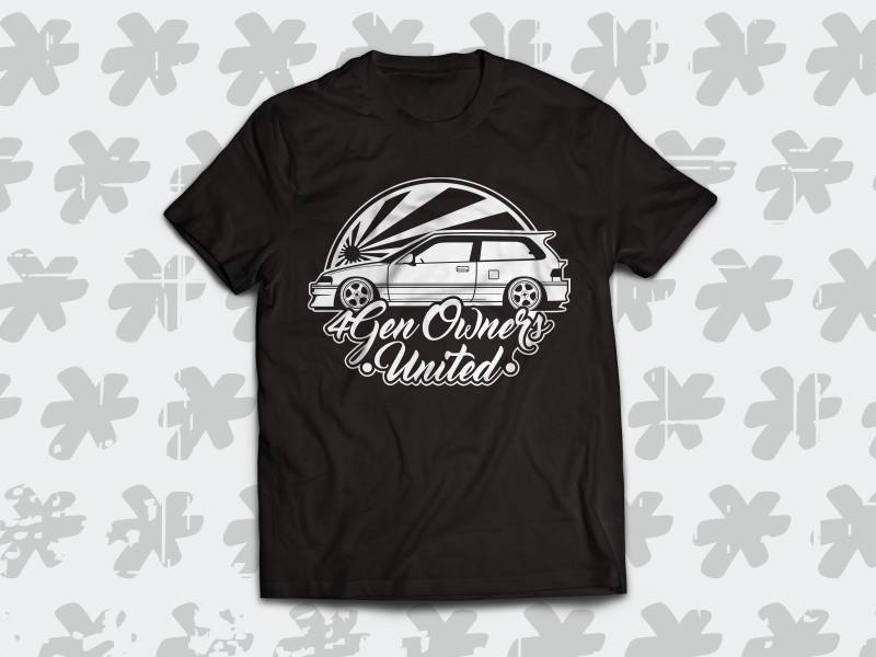 "Honda Civic 4Gen Besitzer Unisex Shirt Für Ef Und Ed Liebhaber Besitzer. Perfektes Geschenk Einen Jdm Vtec Fan von SickTshirts