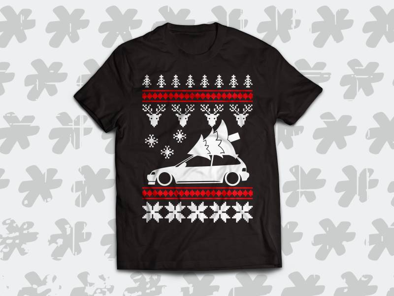 Honda Civic Ef 88-91 Hatch Weihnachts-T-Shirt. Perfektes Winterweihnachtsgeschenk Für 4 Gen Vtec Besitzer Und Jdm Fans Honda Civic Ef 88-91 Hatch Weihnachts-T-Shirt. Perfektes Winterweihnachtsgeschenk Für 4 Gen Vtec Besitzer Und Jdm Fans von SickTshirts