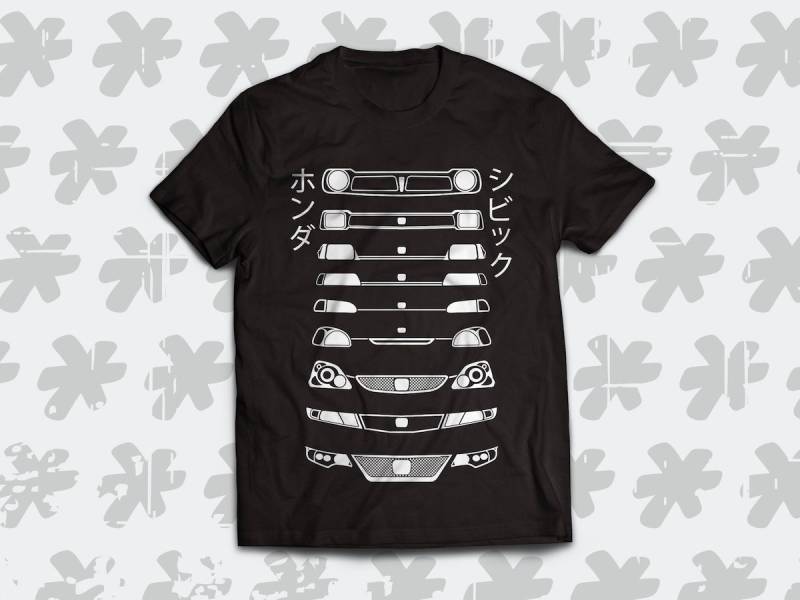 Honda Civic Headlights Evolution Shirt Für Besitzer Und Jdm Vtec Liebhaber Honda Civic Headlights Evolution Shirt Für Besitzer Und Jdm Vtec Liebhaber von SickTshirts