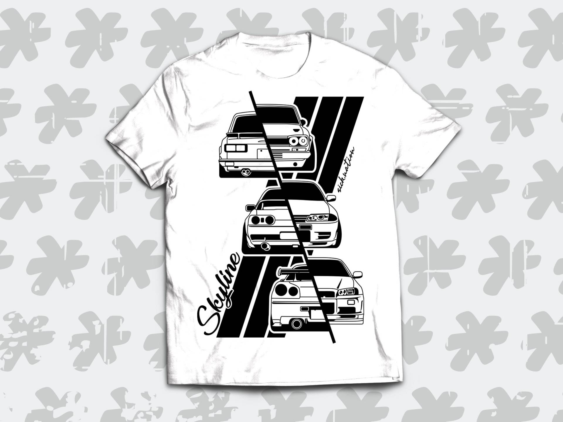 Issan Skyline Gt-R Entwicklung T-Shirt Mit Hakosuka, R32 Und R34 Got-R's Issan Skyline Gt-R Entwicklung T-Shirt Mit Hakosuka, R32 Und R34 Got-R's von SickTshirts