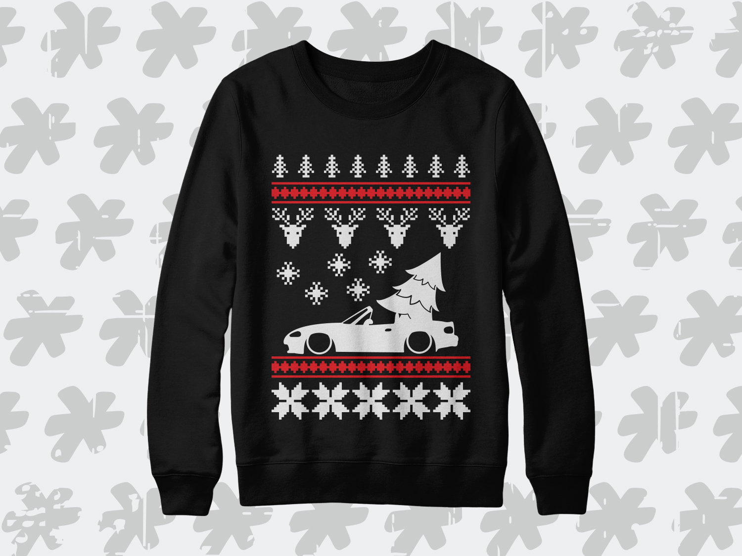Mazda Mx-5 Miata Nb Weihnachts Sweatshirt. 1998-2005 Generation Cabrio Ferienzeit Baum Schlepper Shirt Für Sie Mazda Mx-5 Miata Nb Weihnachts Sweatshirt. 1998-2005 Generation Cabrio Ferienzeit Baum Schlepper Shirt Für Sie von SickTshirts
