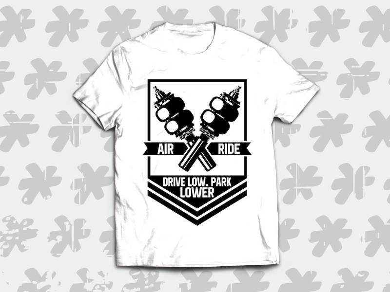 T-Shirt Airride - Drive Low Park Für Stand- Und Tiefergelegte Autos-Enthusiasten von SickTshirts
