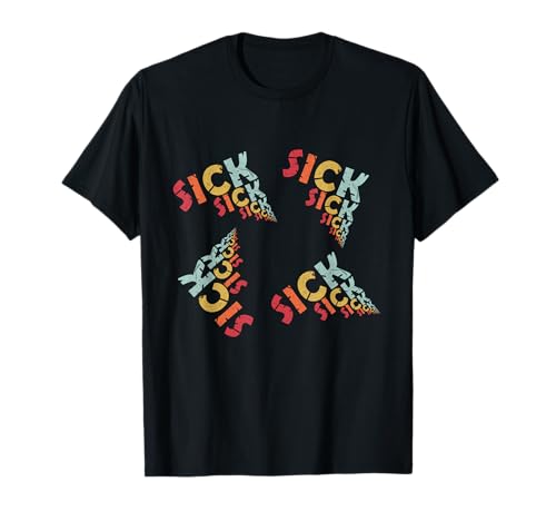 Sickness Madness co. Damen Vintage-Fun T-Shirt Schwarz S von Sickness Madness co.