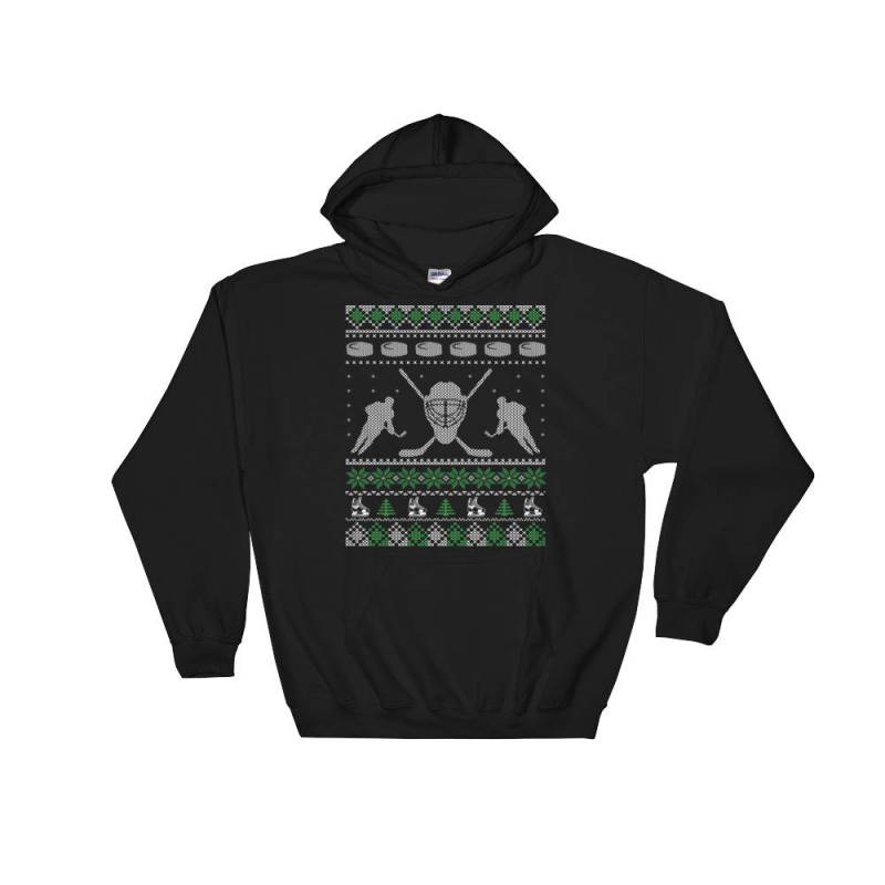 Hockey Ugly Christmas Sweater Style Kapuzenpullover von SickofworkDesigns