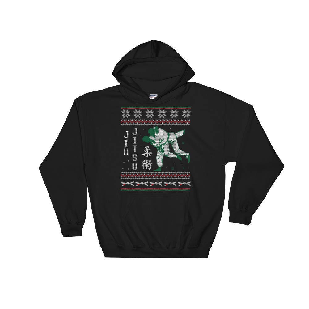 Jiu Jitsu Bjj Ugly Weihnachtspullover Design Kapuzenpullover von SickofworkDesigns