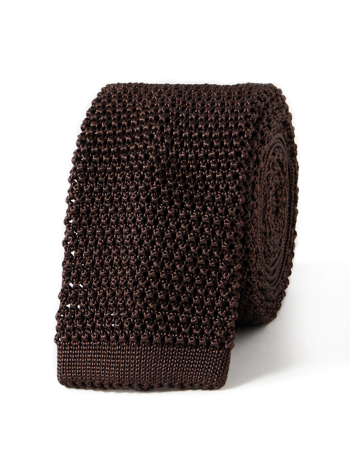 Sid Mashburn - 5.5cm Knitted Silk Tie - Men - Brown Sid Mashburn - 5.5cm Knitted Silk Tie - Men - Brown von Sid Mashburn