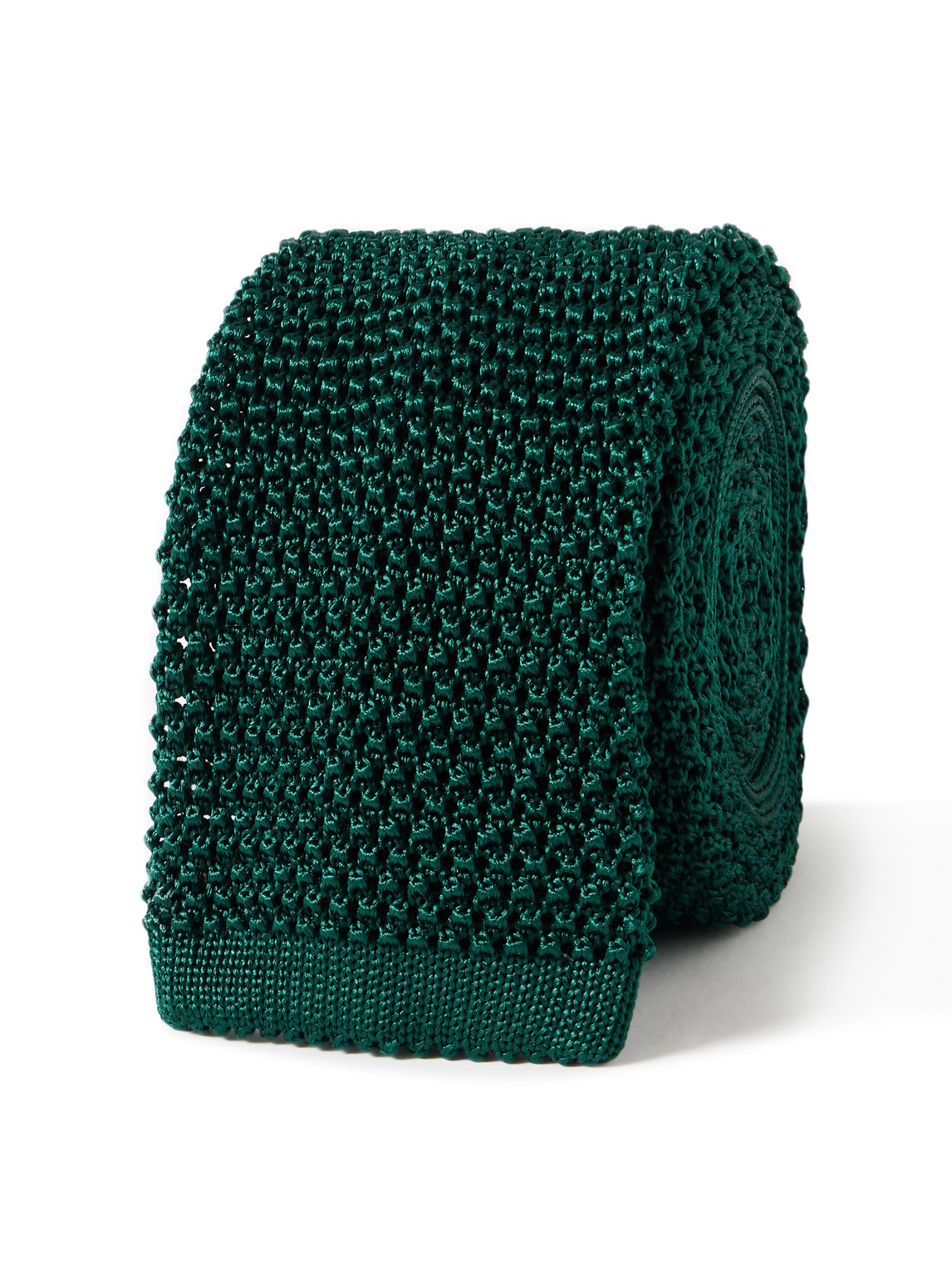 Sid Mashburn - 5.5cm Knitted Silk Tie - Men - Green Sid Mashburn - 5.5cm Knitted Silk Tie - Men - Green von Sid Mashburn