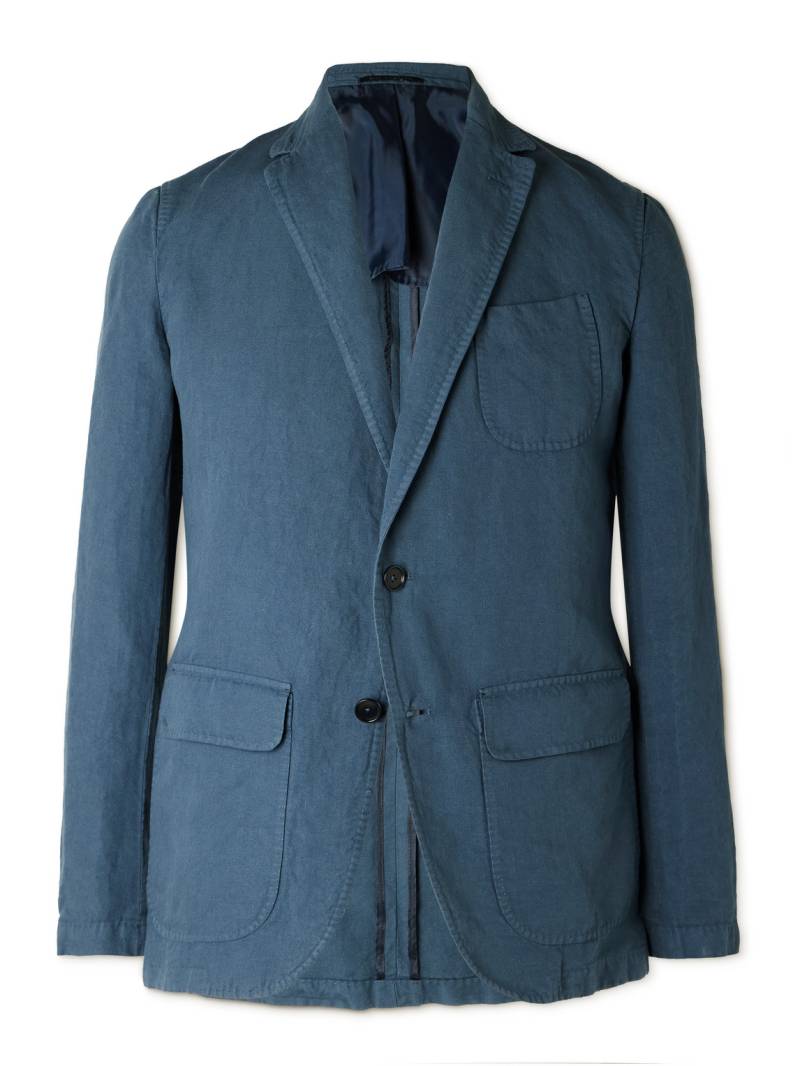 Sid Mashburn - Butcher Hemp and Cotton-Blend Canvas Blazer - Men - Blue - IT 52 von Sid Mashburn