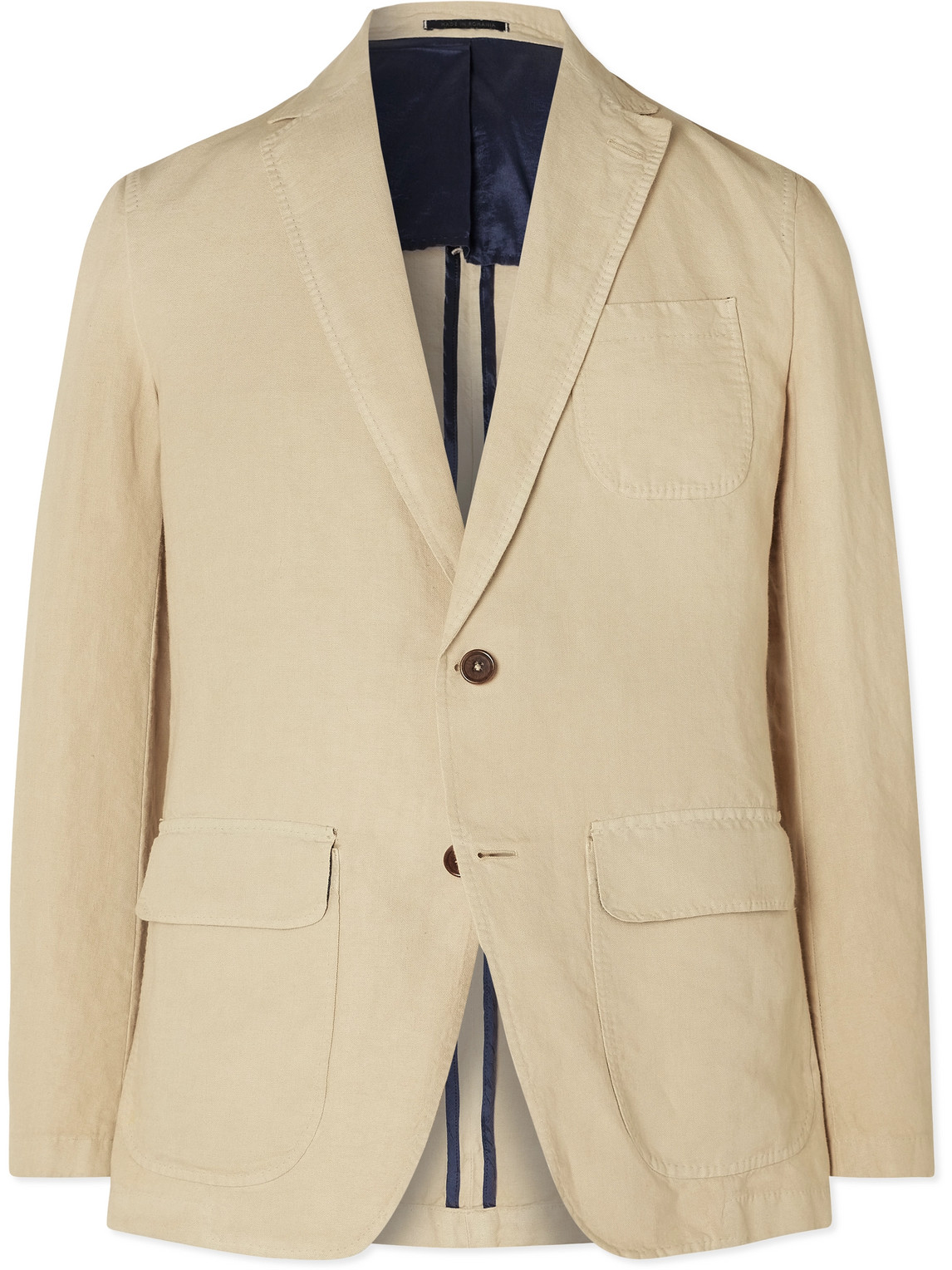 Sid Mashburn - Butcher Unstructured Hemp and Cotton-Blend Canvas Blazer - Men - Neutrals - IT 48 von Sid Mashburn