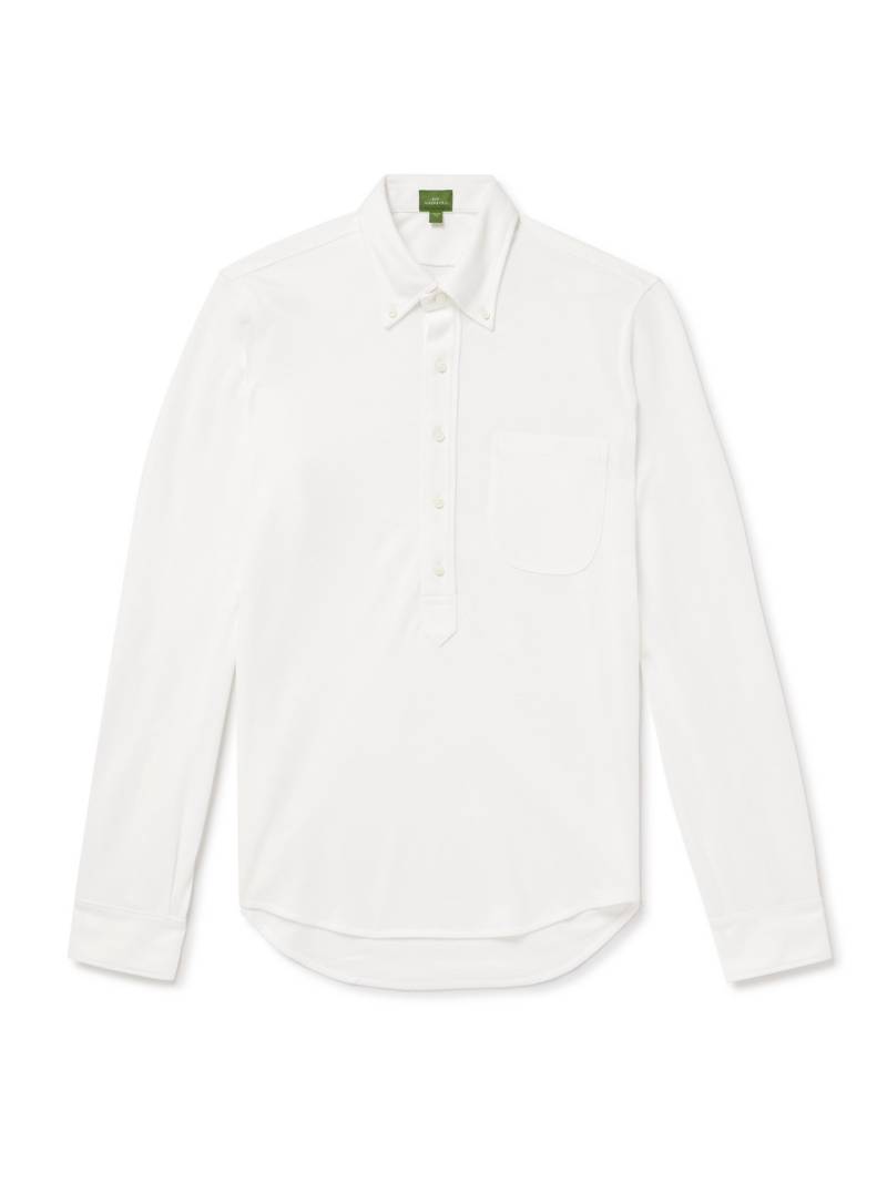 Sid Mashburn - Button-Down Collar Pima Cotton-Piqué Half-Placket Shirt - Men - White - XXL von Sid Mashburn