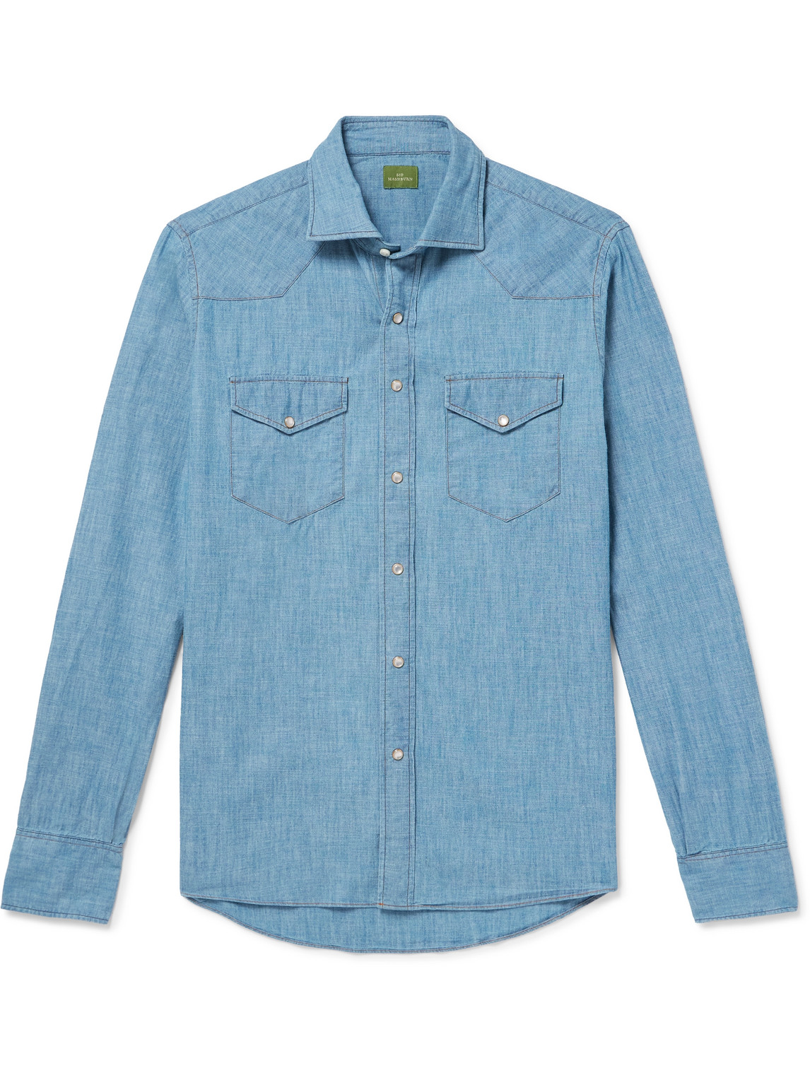 Sid Mashburn - Cotton-Chambray Western Shirt - Men - Blue - S von Sid Mashburn