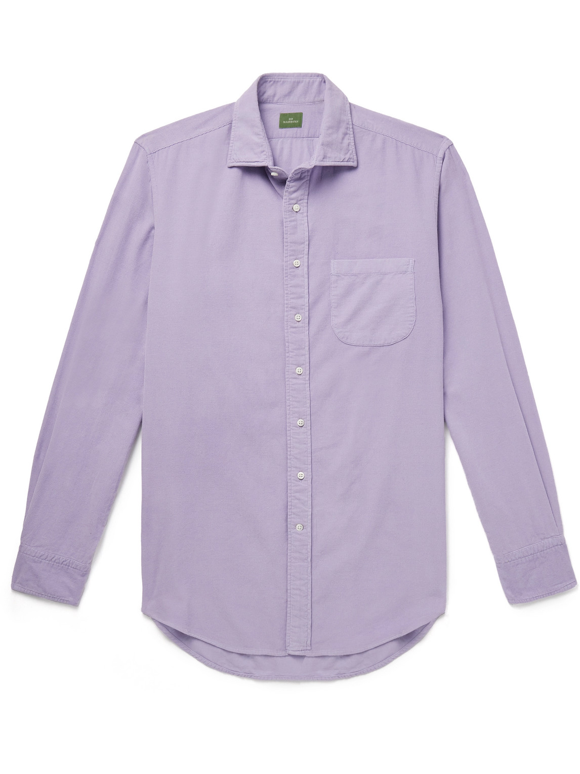 Sid Mashburn - Garment-Dyed Cotton-Corduroy Shirt - Men - Purple - L von Sid Mashburn