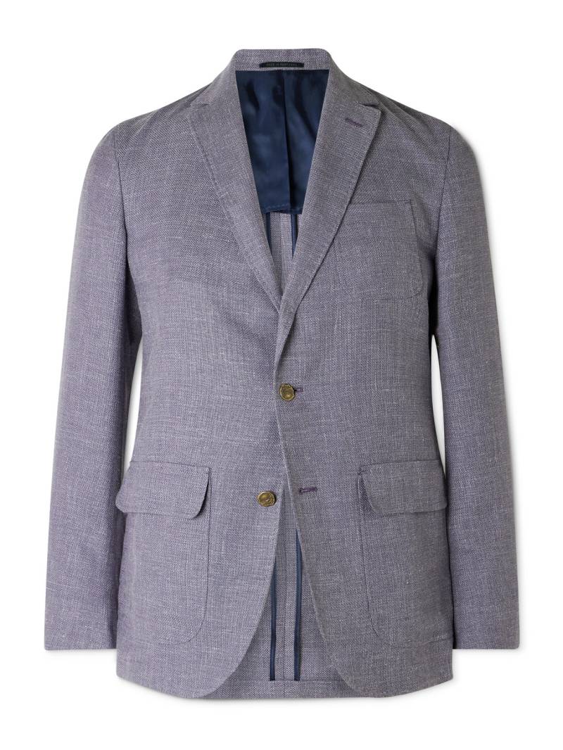 Sid Mashburn - Ghost Slim-Fit Wool, Cotton, Silk and Linen-Hopsack Blazer - Men - Blue - IT 46 von Sid Mashburn