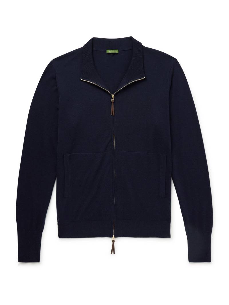 Sid Mashburn - Slim-Fit Escorial Wool Zip-Up Cardigan - Men - Blue - XXL von Sid Mashburn