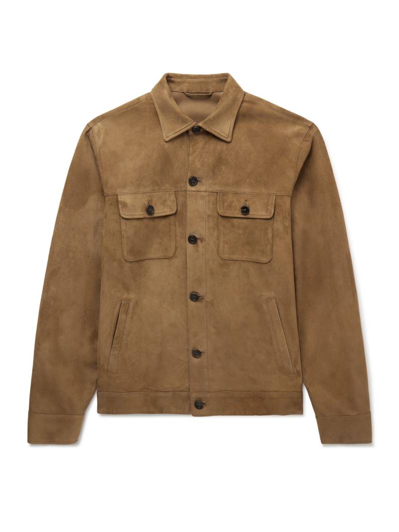 Sid Mashburn - Suede Overshirt - Men - Brown - M von Sid Mashburn