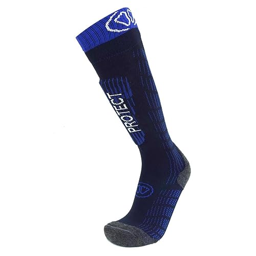 Sidas Cold Weather Merino Wool Shin Medium Volume Knee High Ski Protect Socks Blue 35-38 von Sidas