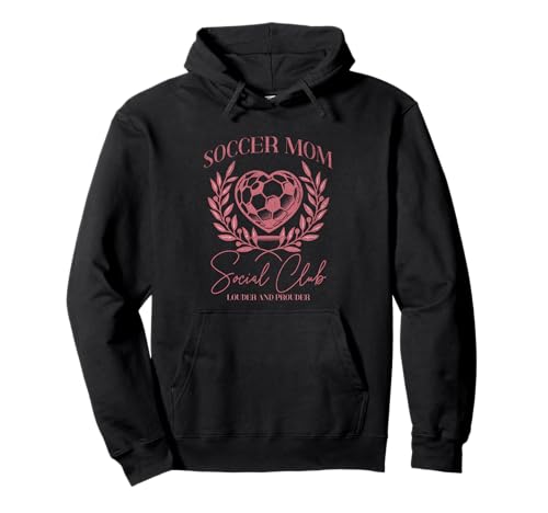 Fußball, Mama, Gemeinschaftsclub, Herz, Nebenerwerb, Mama, Gemeinschaftsclub Pullover Hoodie Fußball, Mama, Gemeinschaftsclub, Herz, Nebenerwerb, Mama, Gemeinschaftsclub Pullover Hoodie von Sidelne Mom Social Club - Soccer Mom Club