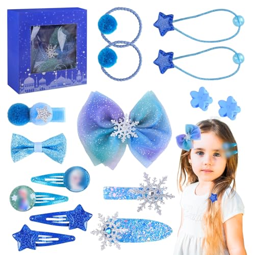 15 Stück Haarschmuck Mädchen, Haarspangen Mädchen, Cartoon Thema Haarschmuck Haarreifen Haarclips Selber Machen Haarklammer Schmetterling Kinderschmuck Machen 4 Jahre Mit Schleife Und Schneeflocken von Sidesea