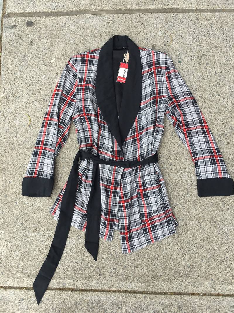 Deadstock 50Er Karierte Rayon Rauchjacke M Deadstock 50Er Karierte Rayon Rauchjacke M von SideshowClothingCo