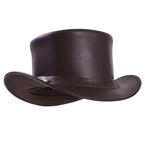 Sidewinder Zylinder für Männer und Frauen, stilvolles Kostüm, handgefertigtes Rindsleder, wasserdicht, mit formbarer Krempe, Stirnband, modisch, Steampunk Sidewinder Zylinder für Männer und Frauen, stilvolles Kostüm, handgefertigtes Rindsleder, wasserdicht, mit formbarer Krempe, Stirnband, modisch, Steampunk von Sidewinder